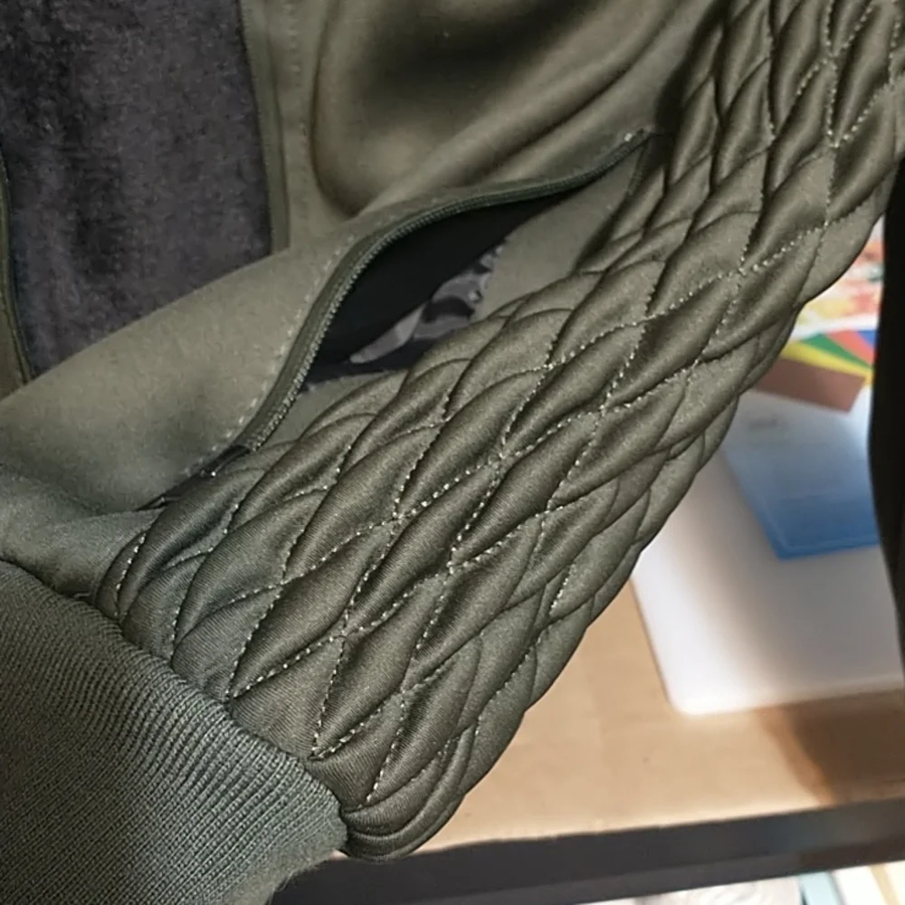 Men's Army green warm coat - Picture 5 of 5